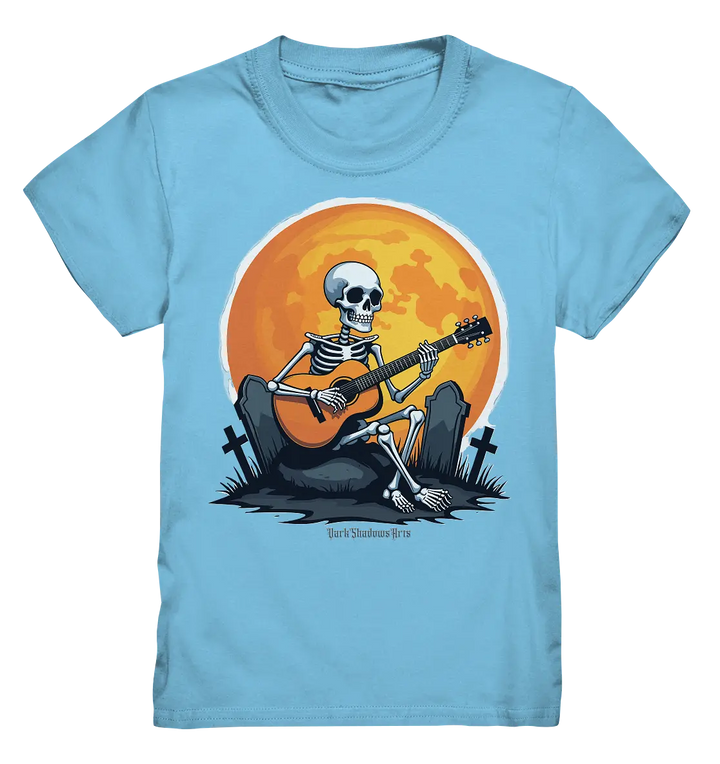 Skeleton Serenade - Kids Premium Shirt Bright Lights Arts