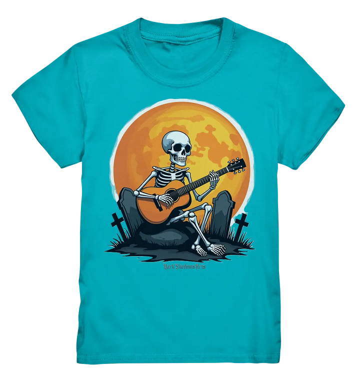 Skeleton Serenade - Kids Premium Shirt Bright Lights Arts