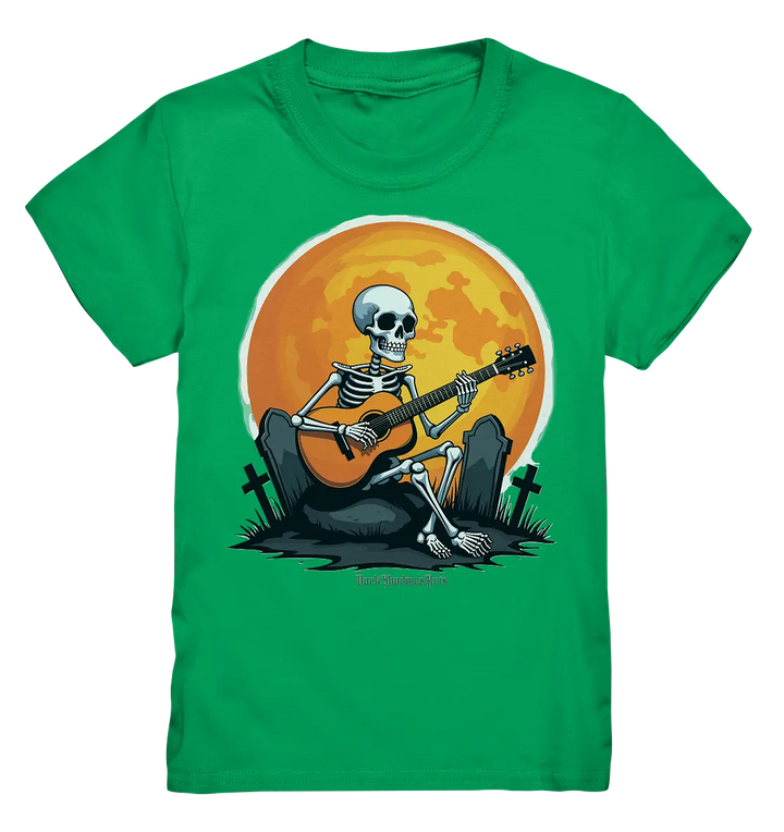 Skeleton Serenade - Kids Premium Shirt Bright Lights Arts