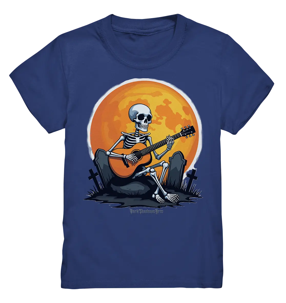 Skeleton Serenade - Kids Premium Shirt Bright Lights Arts