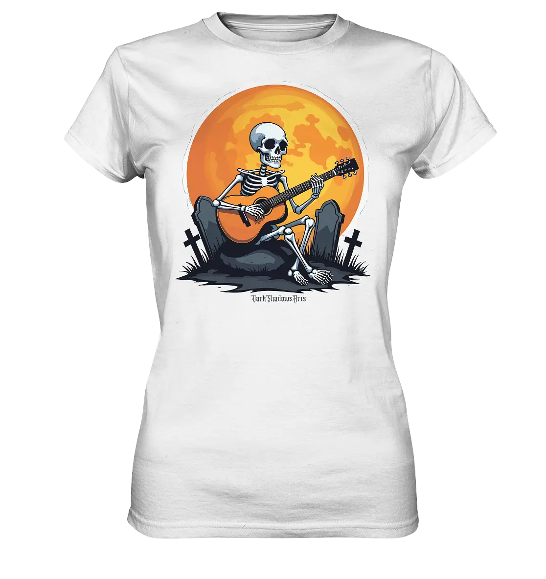 Skeleton Serenade - Ladies Premium Shirt Bright Lights Arts