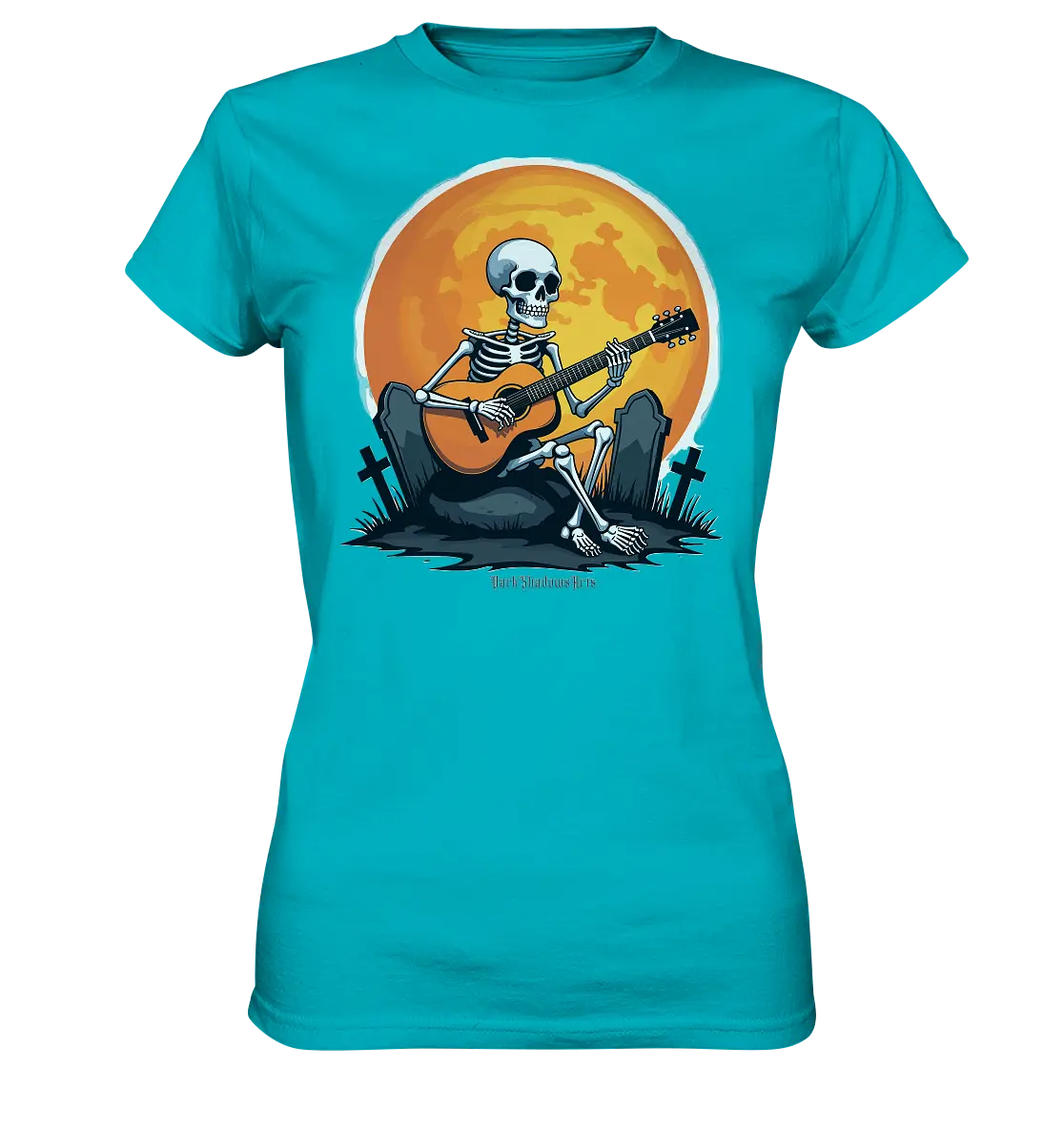 Skeleton Serenade - Ladies Premium Shirt Bright Lights Arts