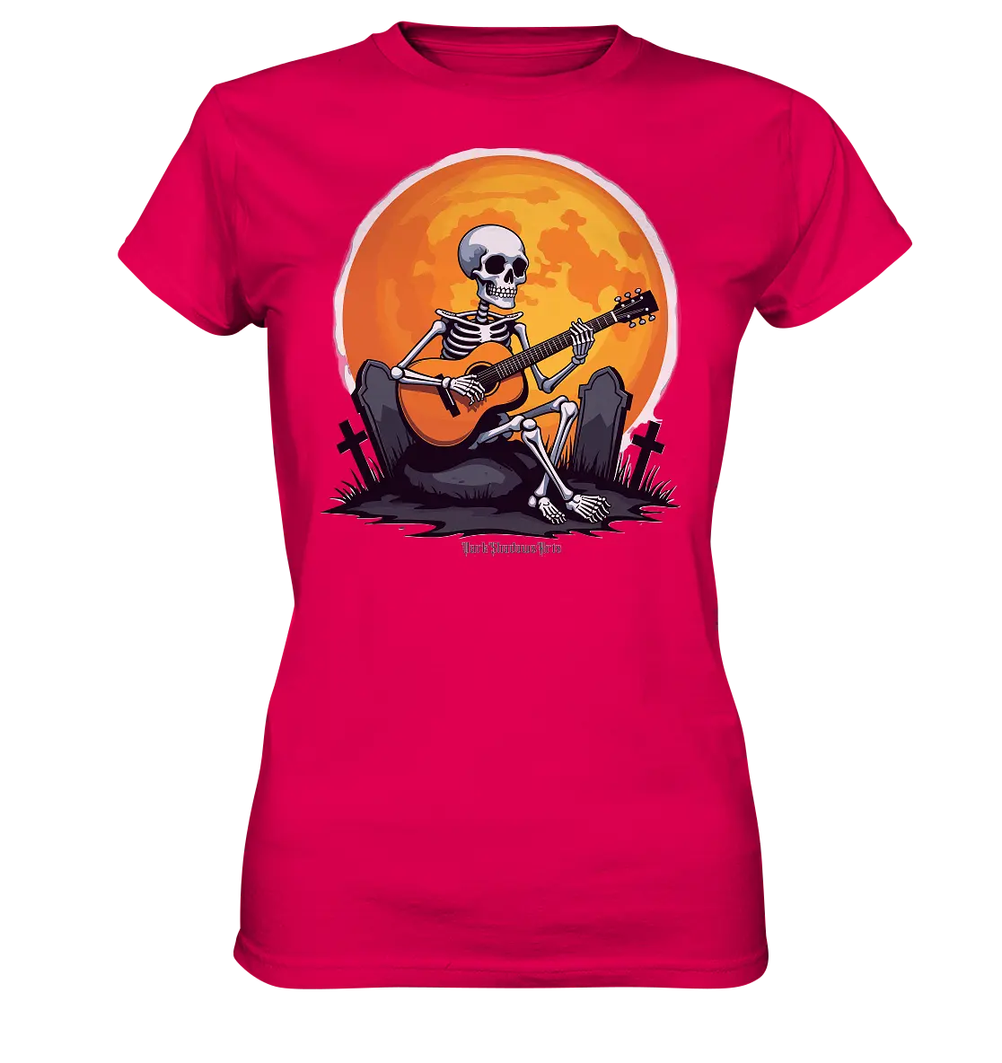 Skeleton Serenade - Ladies Premium Shirt Bright Lights Arts