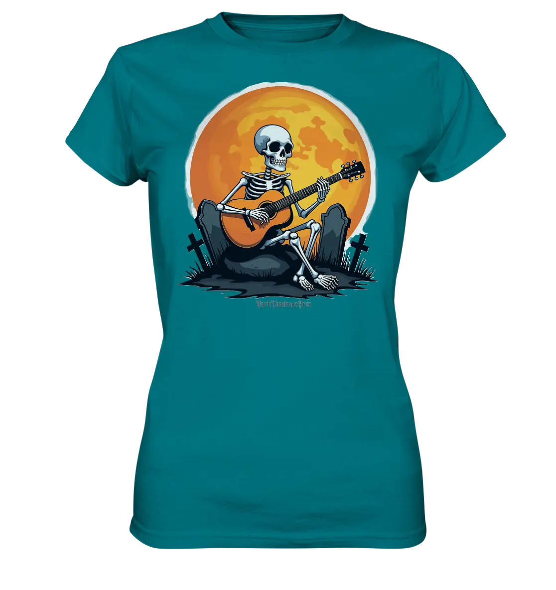 Skeleton Serenade - Ladies Premium Shirt Bright Lights Arts