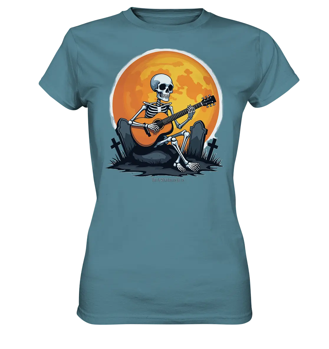 Skeleton Serenade - Ladies Premium Shirt Bright Lights Arts