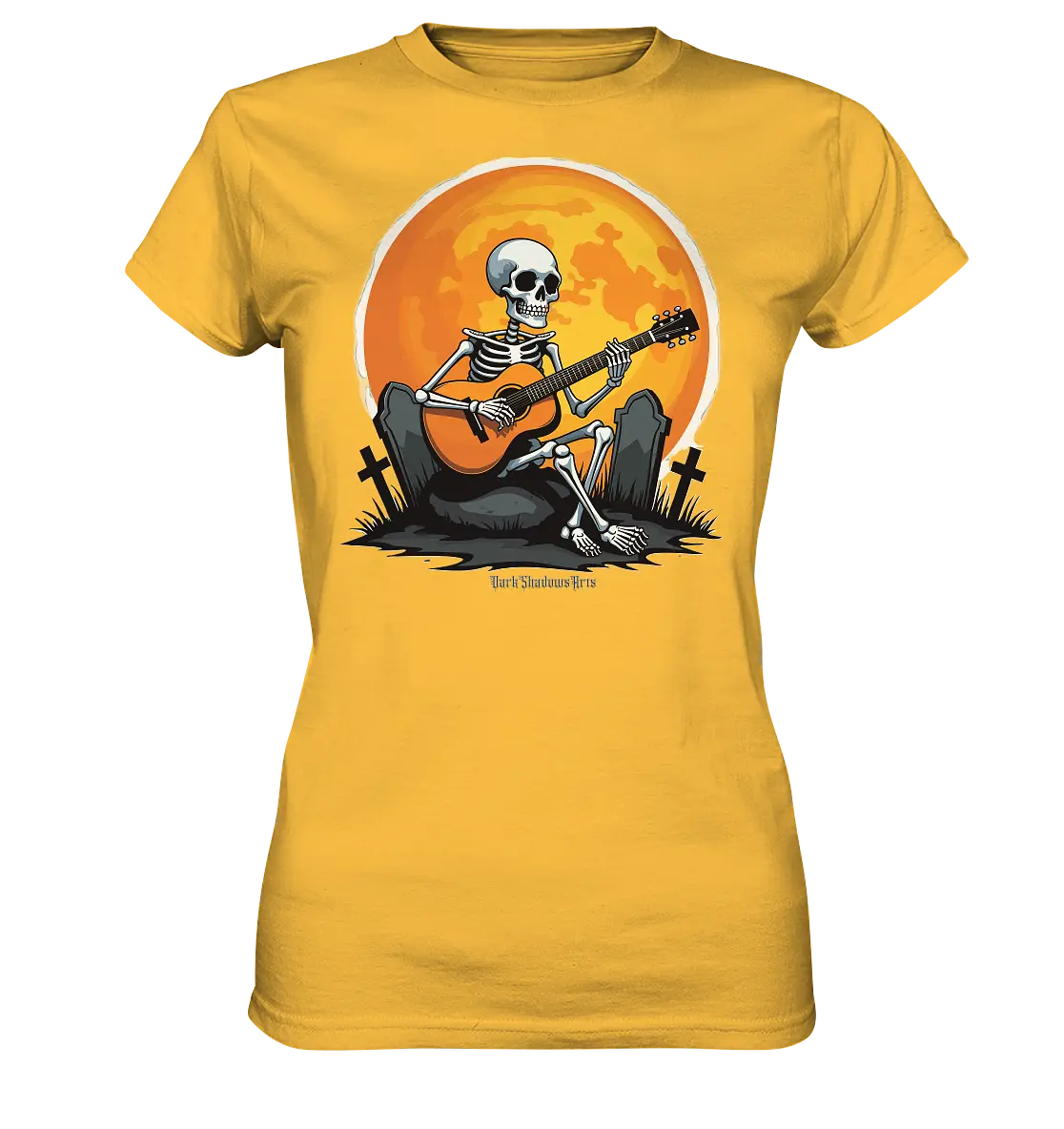 Skeleton Serenade - Ladies Premium Shirt Bright Lights Arts