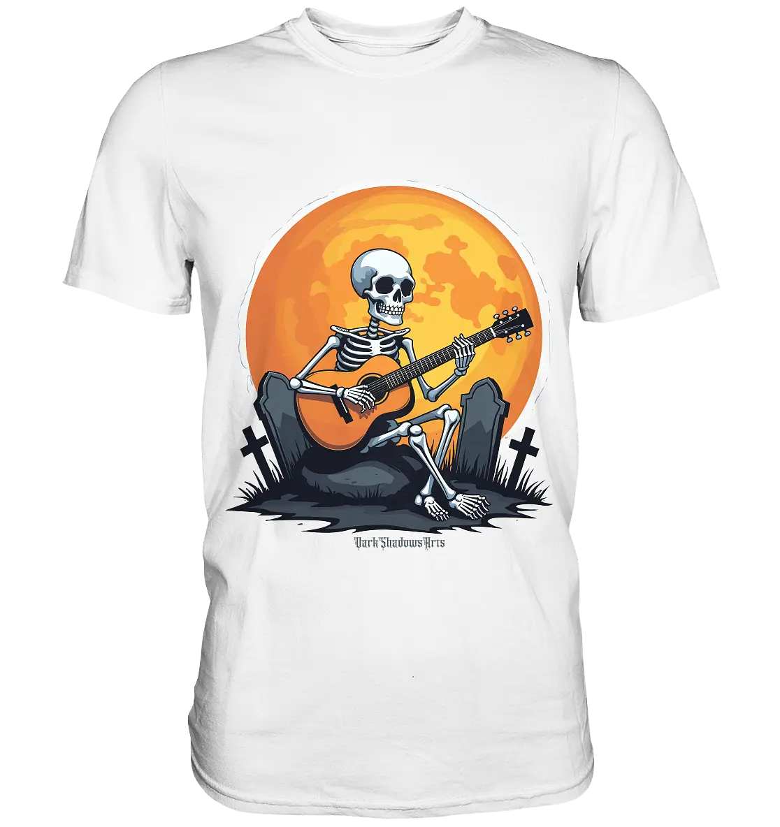 Skeleton Serenade - Premium Shirt Bright Lights Arts