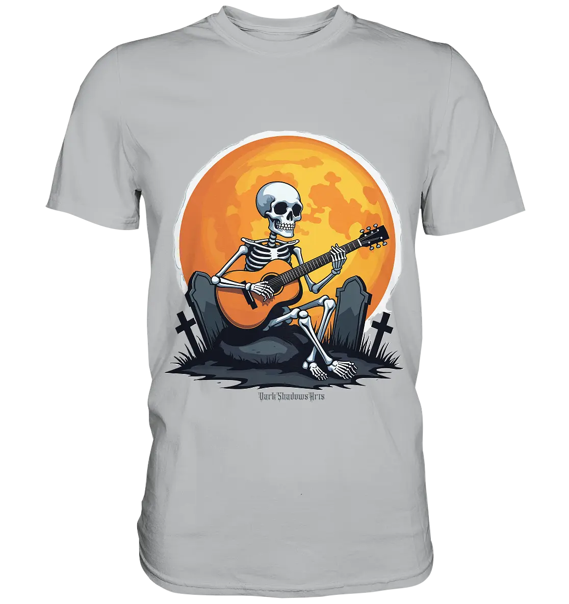 Skeleton Serenade - Premium Shirt Bright Lights Arts