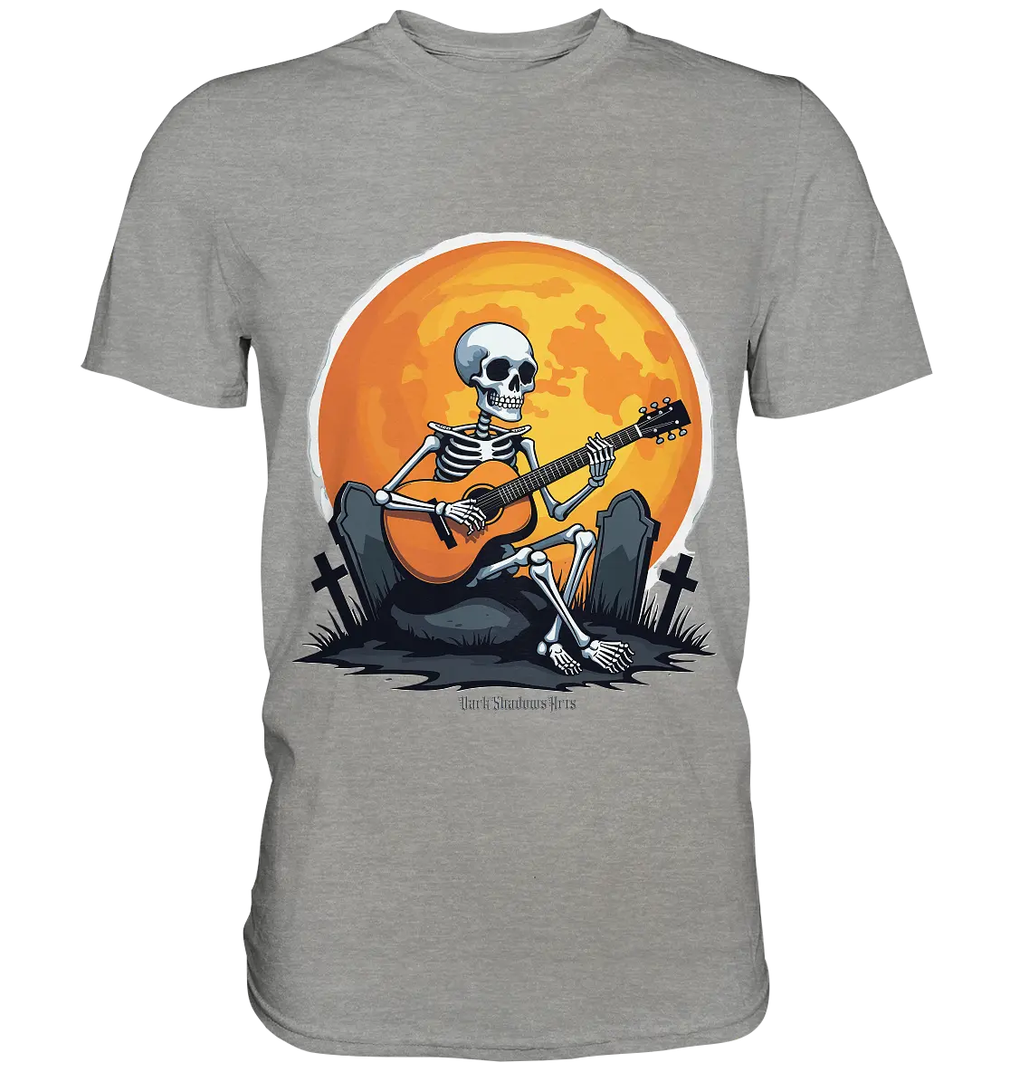 Skeleton Serenade - Premium Shirt Bright Lights Arts