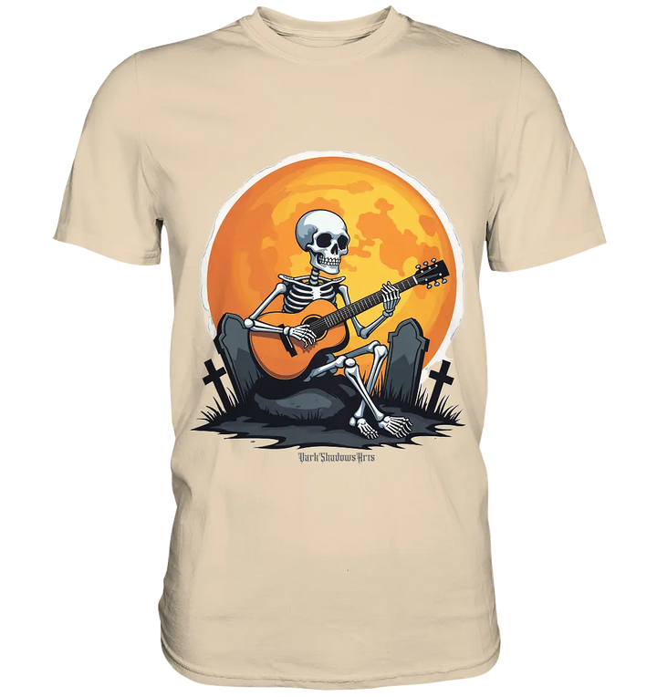 Skeleton Serenade - Premium Shirt Bright Lights Arts