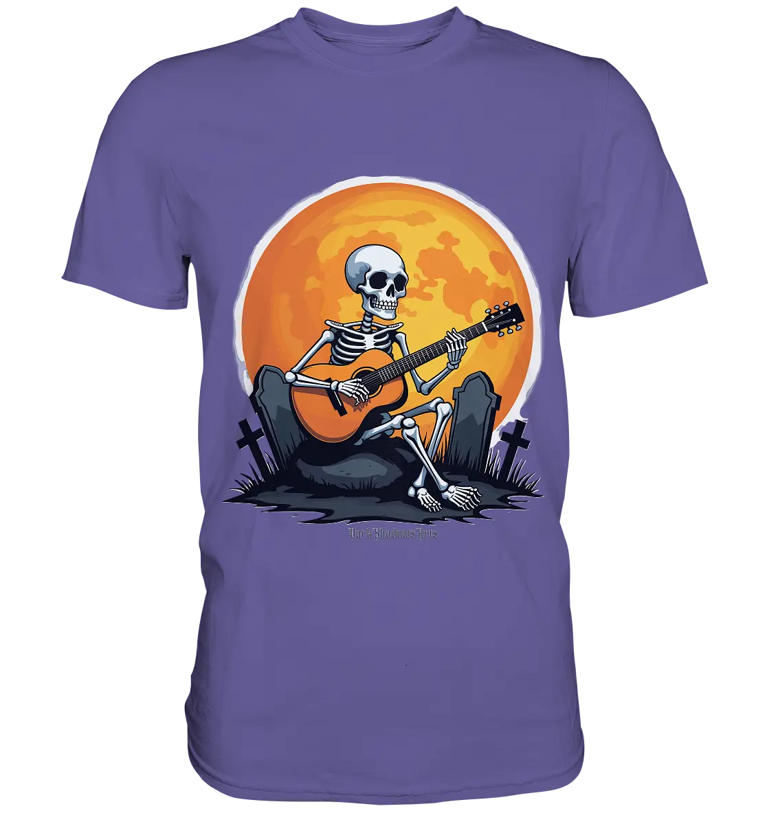 Skeleton Serenade - Premium Shirt Bright Lights Arts