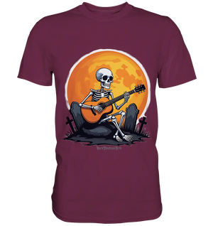 Skeleton Serenade - Premium Shirt Bright Lights Arts