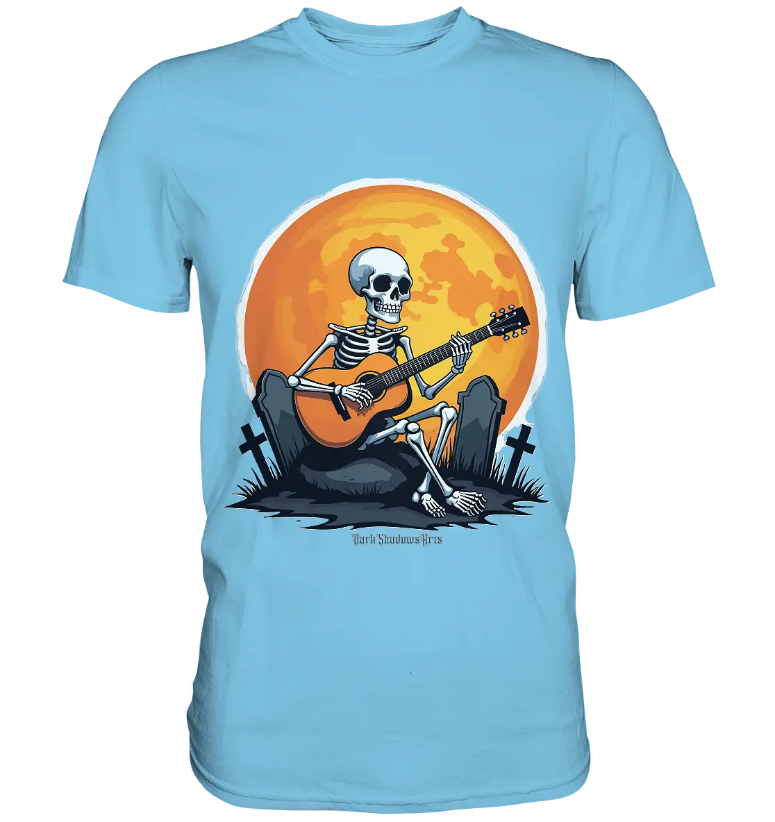 Skeleton Serenade - Premium Shirt Bright Lights Arts