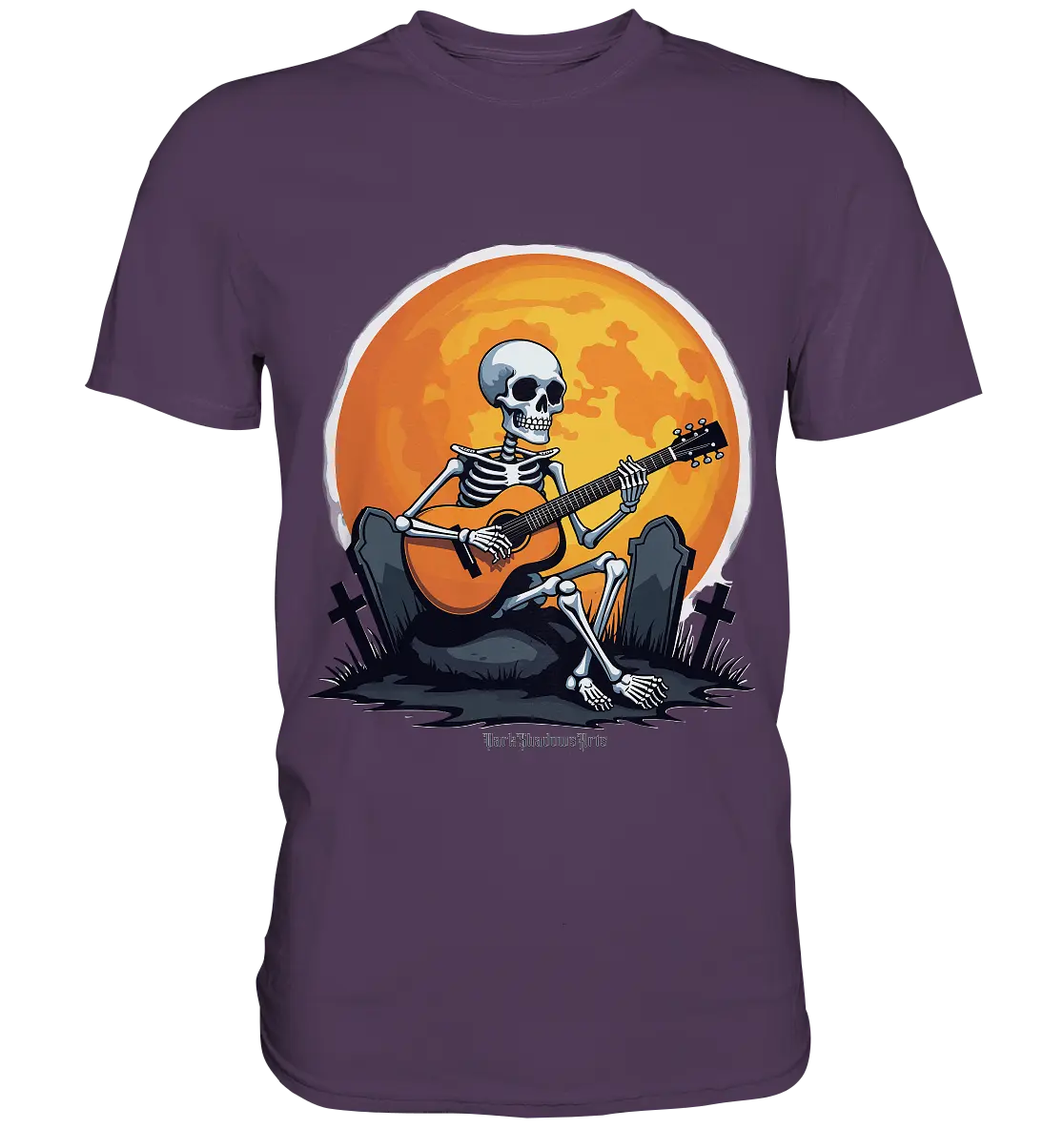 Skeleton Serenade - Premium Shirt Bright Lights Arts