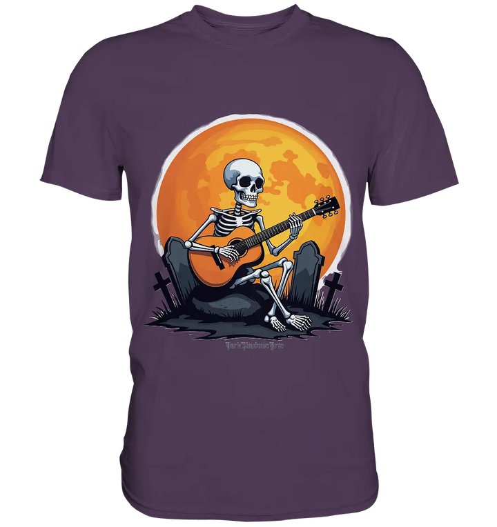 Skeleton Serenade - Premium Shirt Bright Lights Arts