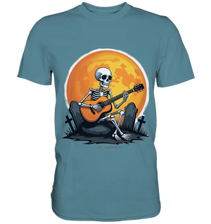 Skeleton Serenade - Premium Shirt Bright Lights Arts