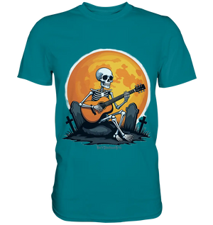 Skeleton Serenade - Premium Shirt Bright Lights Arts