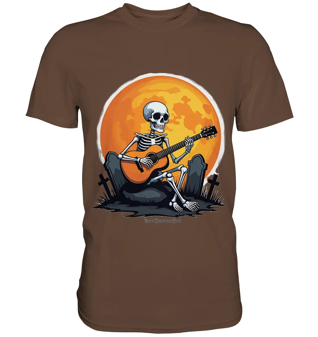 Skeleton Serenade - Premium Shirt Bright Lights Arts