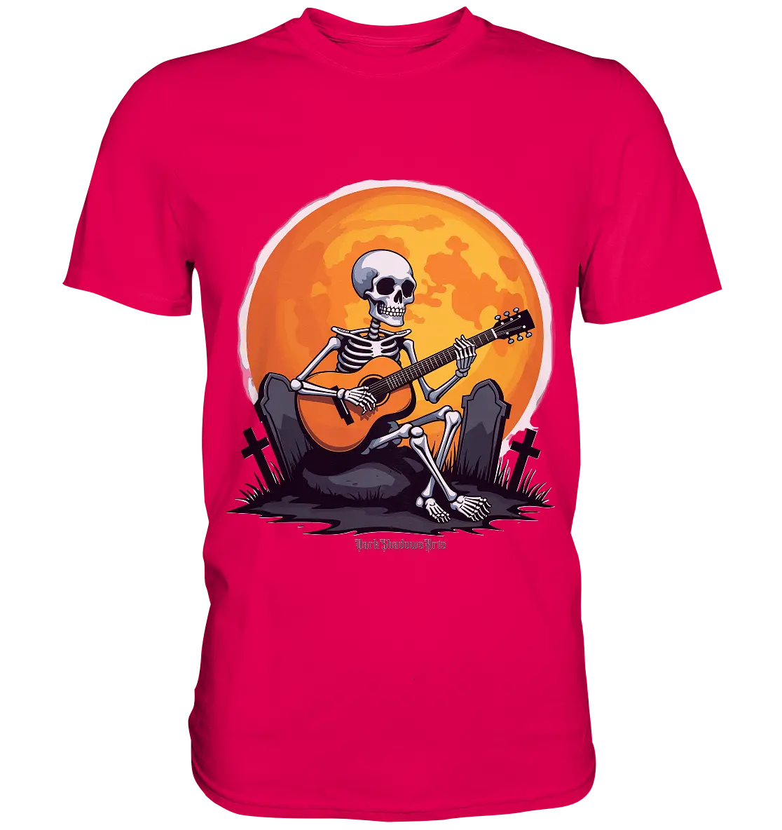Skeleton Serenade - Premium Shirt Bright Lights Arts