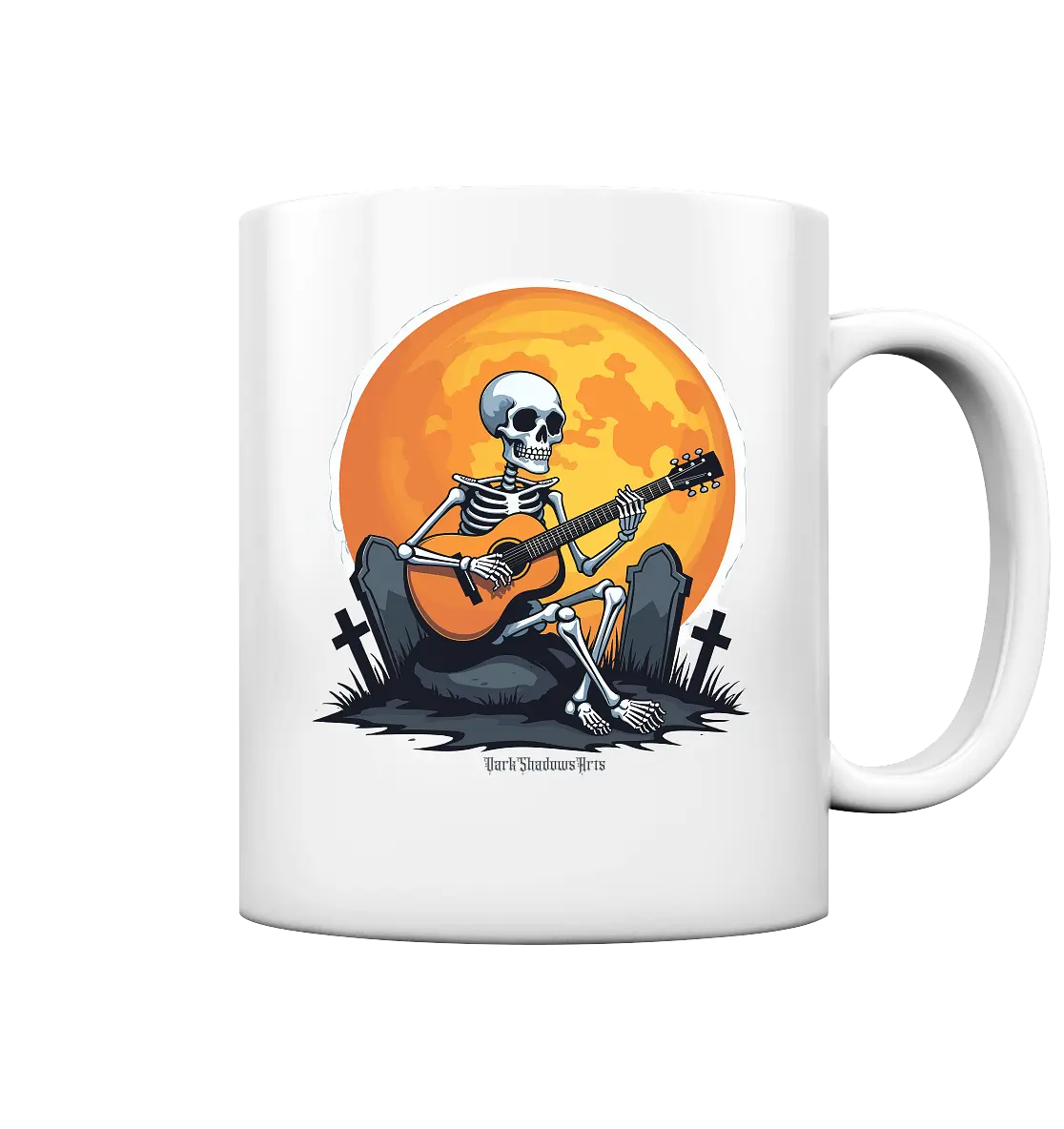 Skeleton Serenade - Tasse glossy Bright Lights Arts