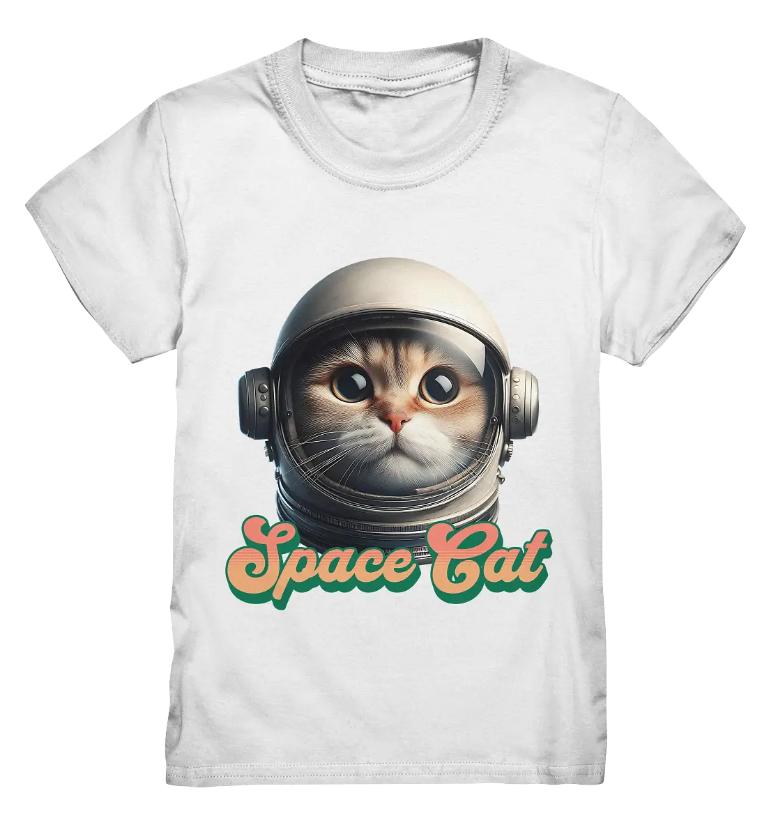 Space Cat Mission - Kids Premium Shirt Bright Lights Arts