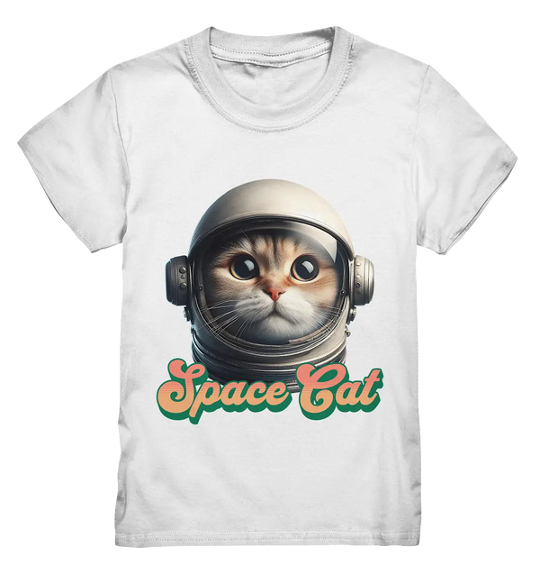 Space Cat Mission - Kids Premium Shirt Bright Lights Arts