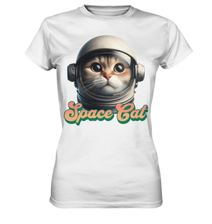 Space Cat Mission - Ladies Premium Shirt Bright Lights Arts
