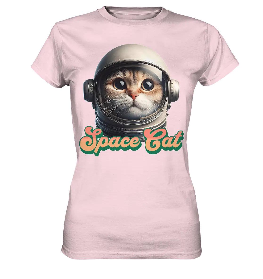 Space Cat Mission - Ladies Premium Shirt Bright Lights Arts
