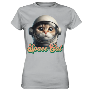 Space Cat Mission - Ladies Premium Shirt Bright Lights Arts