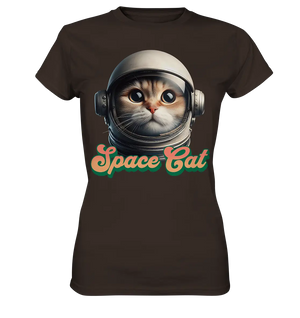 Space Cat Mission - Ladies Premium Shirt Bright Lights Arts
