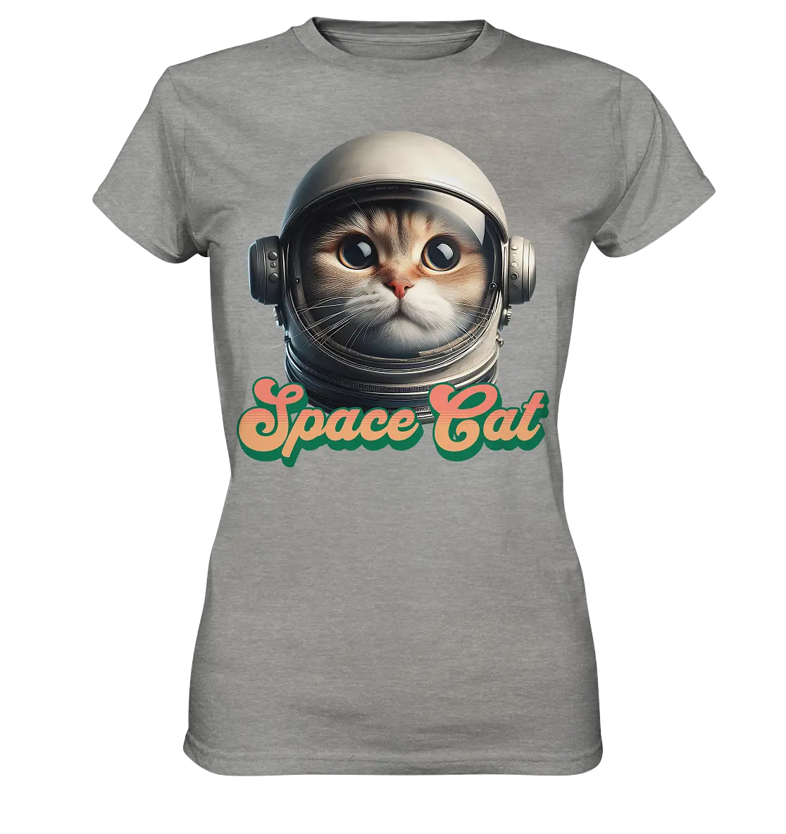 Space Cat Mission - Ladies Premium Shirt Bright Lights Arts
