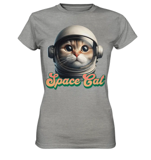 Space Cat Mission - Ladies Premium Shirt Bright Lights Arts