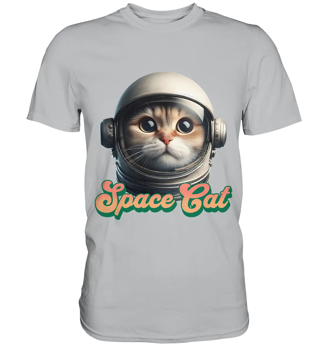 Space Cat Mission - Premium Shirt Bright Lights Arts