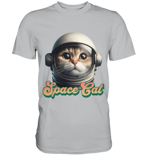 Space Cat Mission - Premium Shirt Bright Lights Arts