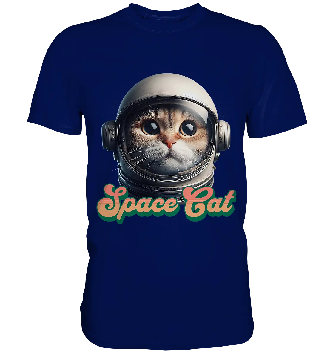 Space Cat Mission - Premium Shirt Bright Lights Arts