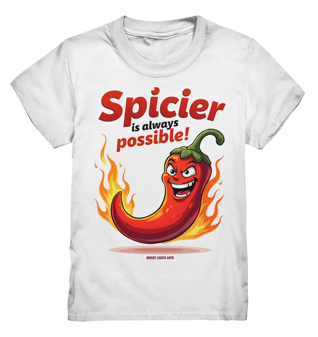 Spicier Is Always Possible – Cartoon Chili - Kids Premium Shirt Bright Lights Arts
