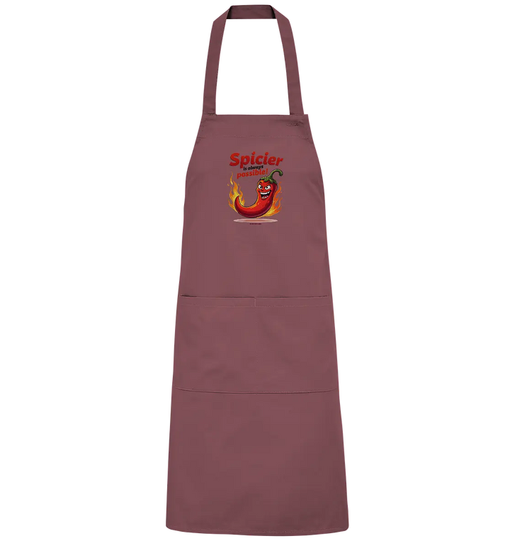 Spicier Is Always Possible – Cartoon Chili - Organic Grillschürze Bright Lights Arts