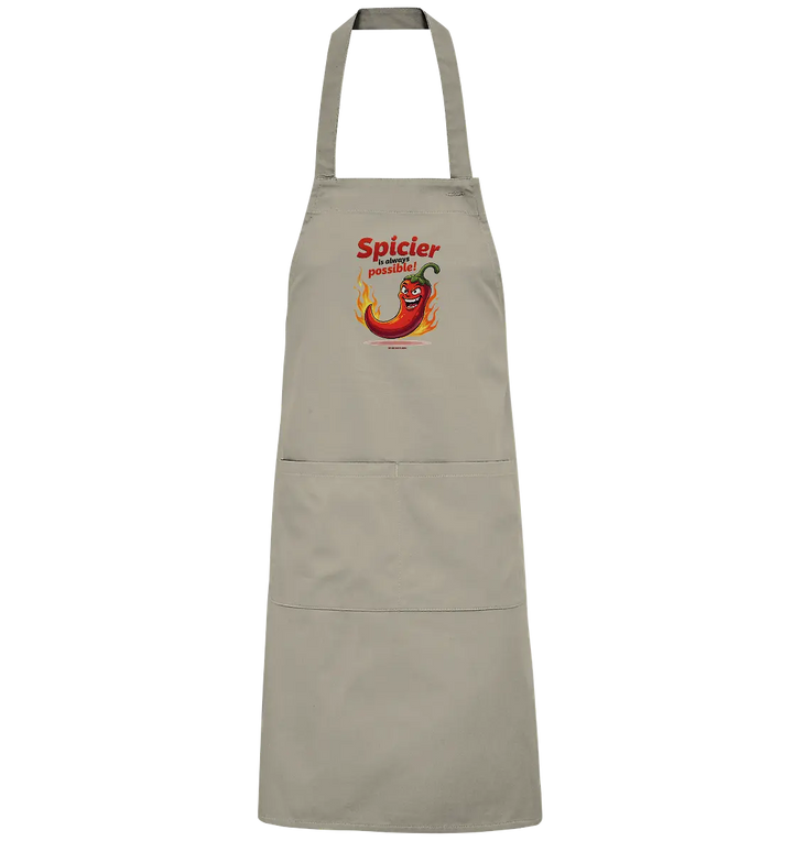 Spicier Is Always Possible – Cartoon Chili - Organic Grillschürze Bright Lights Arts