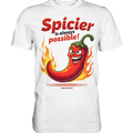 Spicier Is Always Possible – Cartoon Chili - Premium Shirt Bright Lights Arts