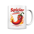 Spicier Is Always Possible – Cartoon Chili - Tasse glossy Bright Lights Arts