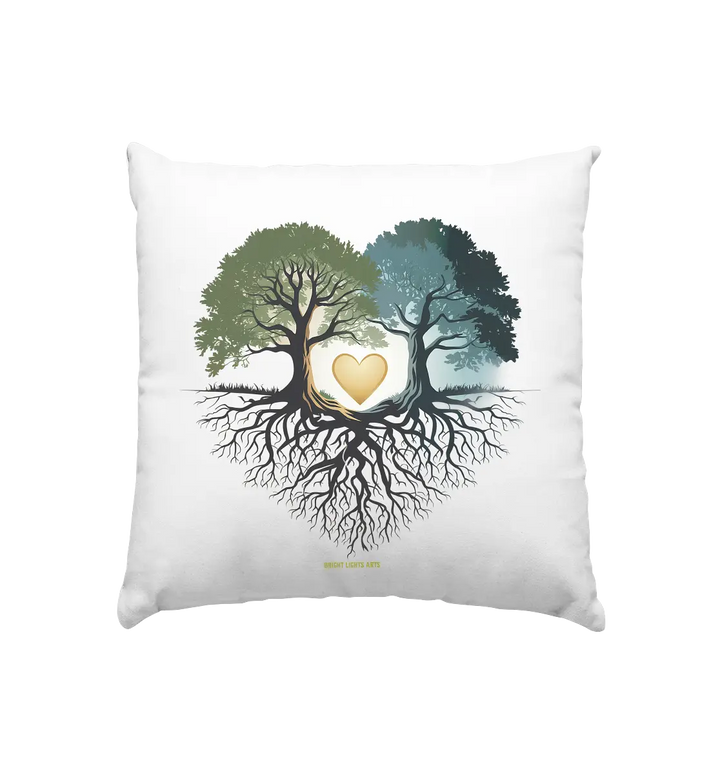 Starke Verbindung: Verwurzelte Liebe und Einheit - Kissen 40x40cm Bright Lights Arts