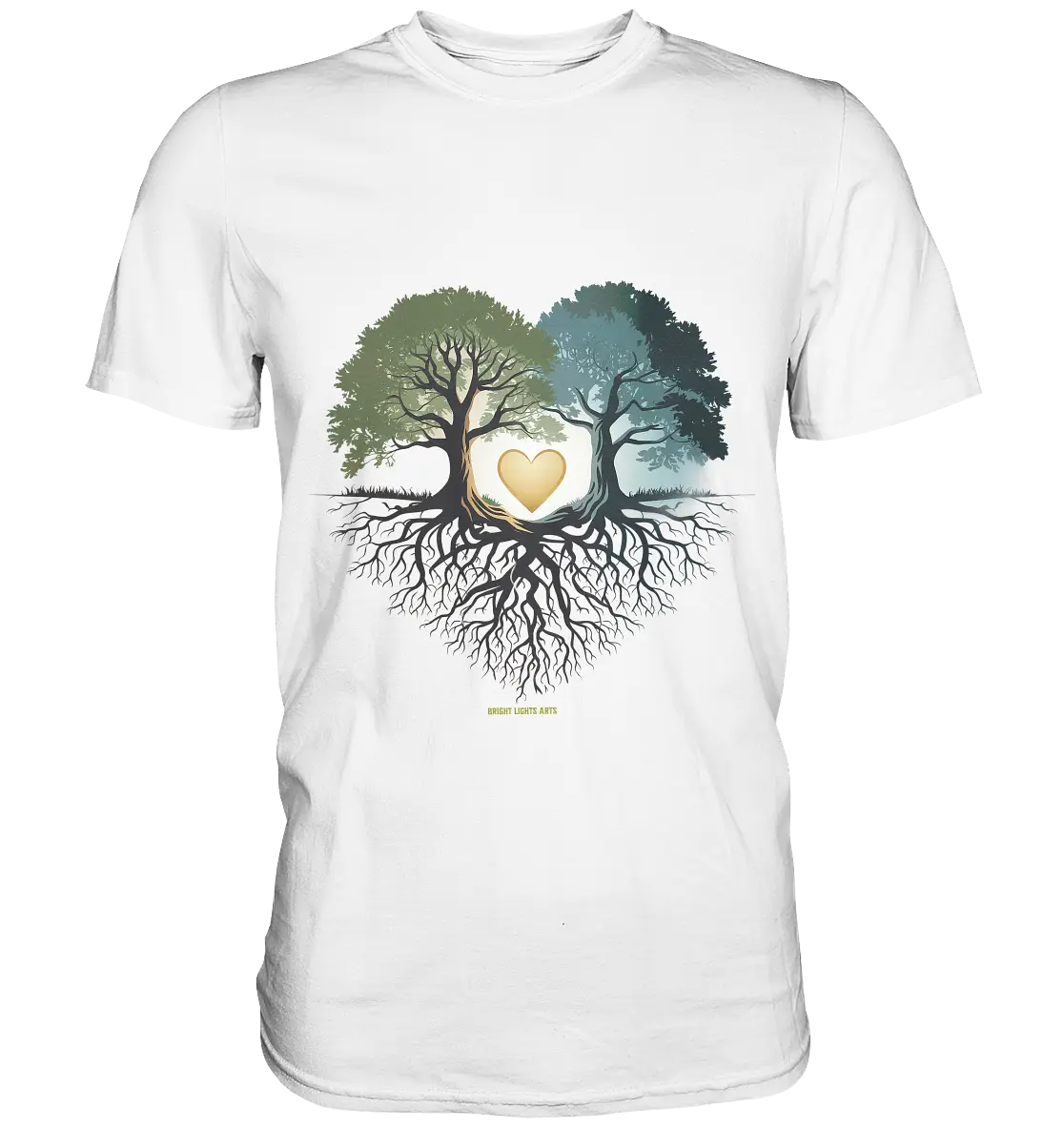 Starke Verbindung: Verwurzelte Liebe und Einheit - Premium Shirt Bright Lights Arts