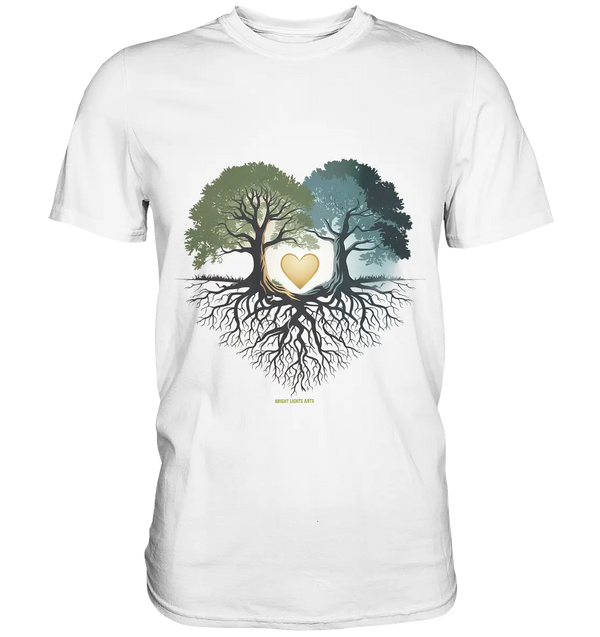 Starke Verbindung: Verwurzelte Liebe und Einheit - Premium Shirt Bright Lights Arts