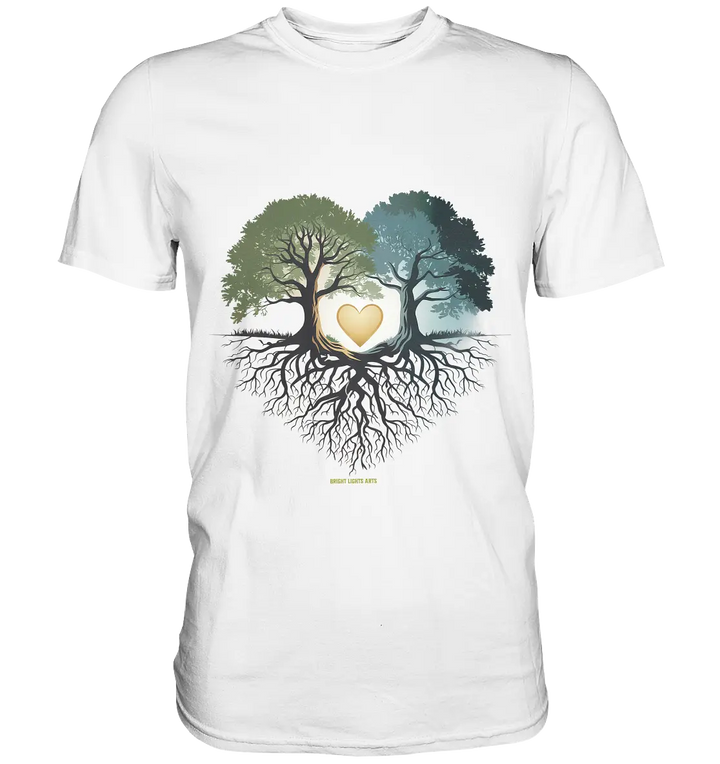 Starke Verbindung: Verwurzelte Liebe und Einheit - Premium Shirt Bright Lights Arts