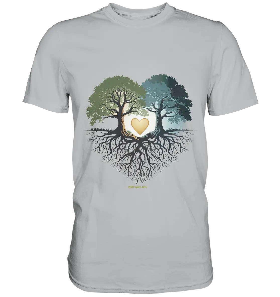 Starke Verbindung: Verwurzelte Liebe und Einheit - Premium Shirt Bright Lights Arts