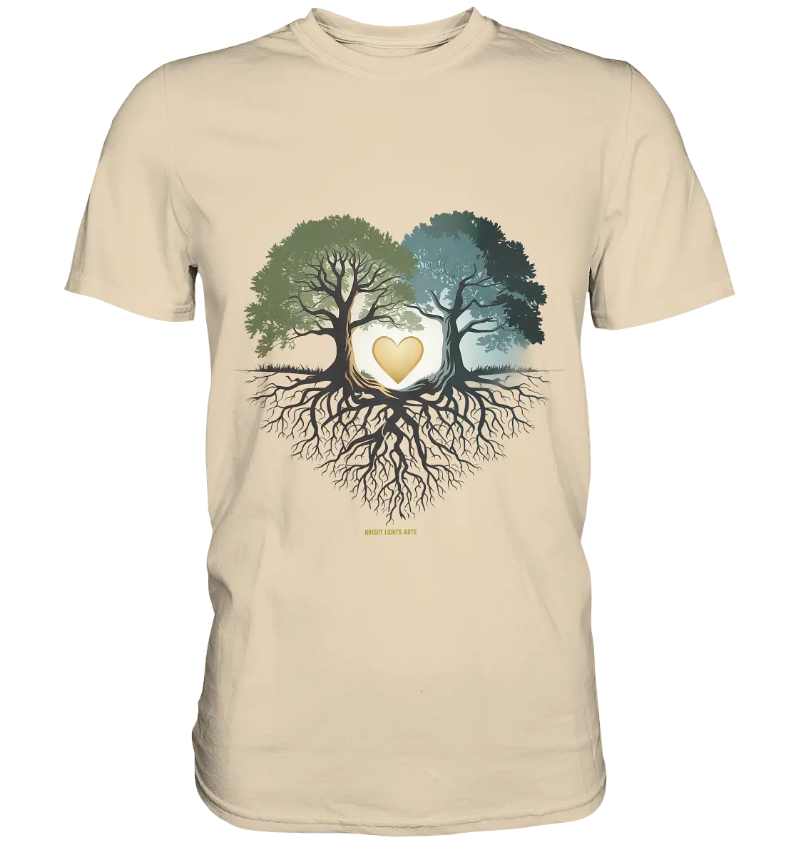 Starke Verbindung: Verwurzelte Liebe und Einheit - Premium Shirt Bright Lights Arts