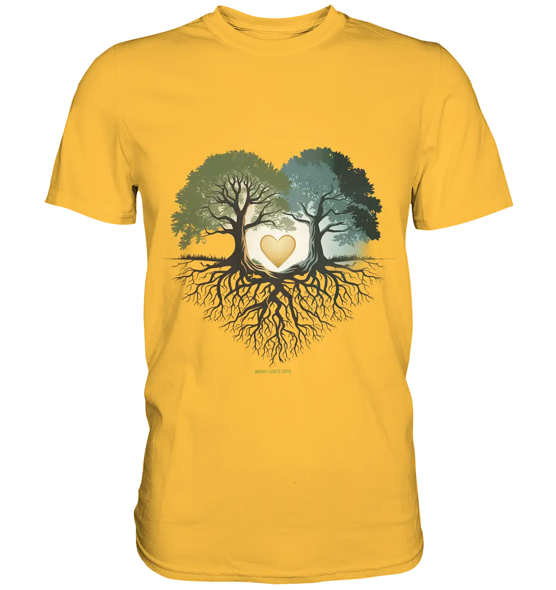 Starke Verbindung: Verwurzelte Liebe und Einheit - Premium Shirt Bright Lights Arts