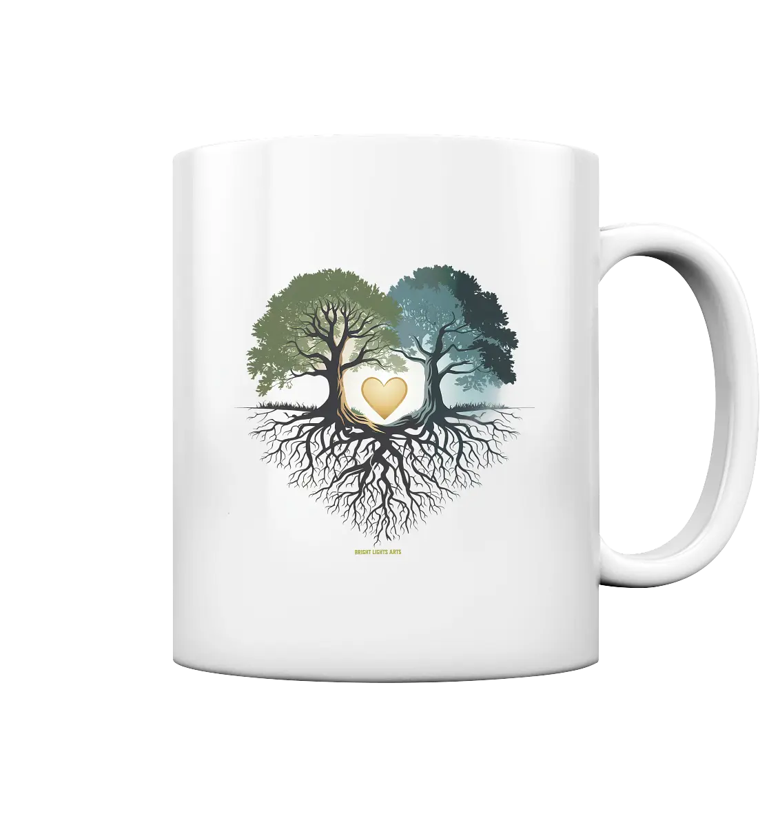 Starke Verbindung: Verwurzelte Liebe und Einheit - Tasse glossy Bright Lights Arts
