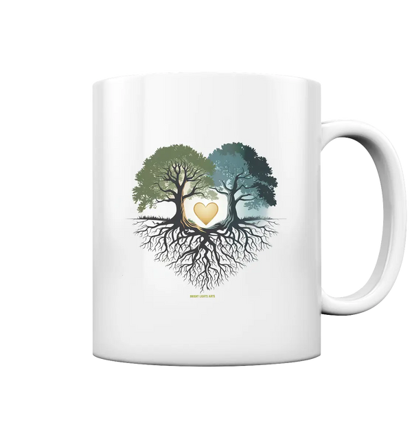 Starke Verbindung: Verwurzelte Liebe und Einheit - Tasse glossy Bright Lights Arts