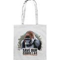 Starker Gorilla – Für den Schutz der Natur - Baumwolltasche Bright Lights Arts